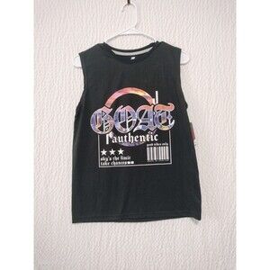 Pro Athlete Boys Sz 14/16 Black Graphic Sleeveless Tank Top Tags Summer School